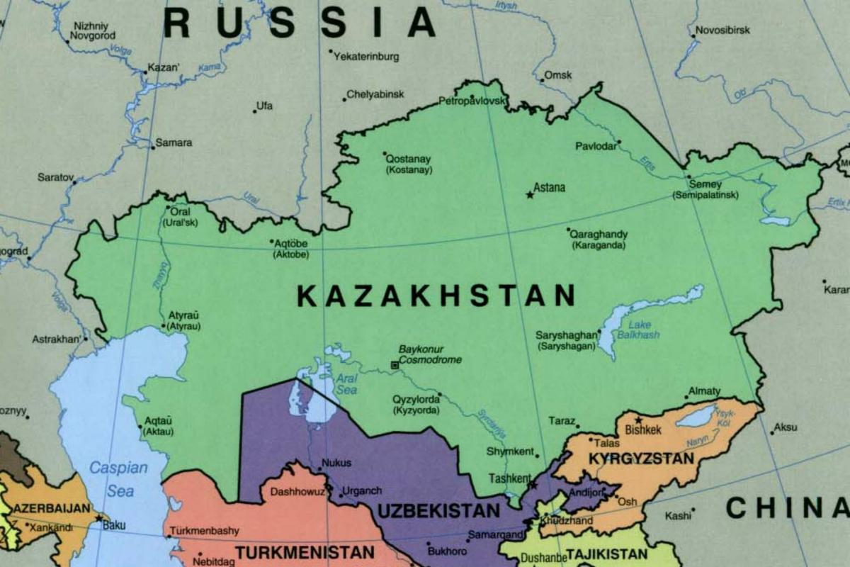 мапа на Казахстан almaty