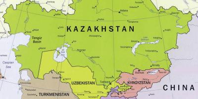 Мапа на Казахстан tengiz