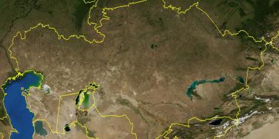 Мапа на Казахстан топографски